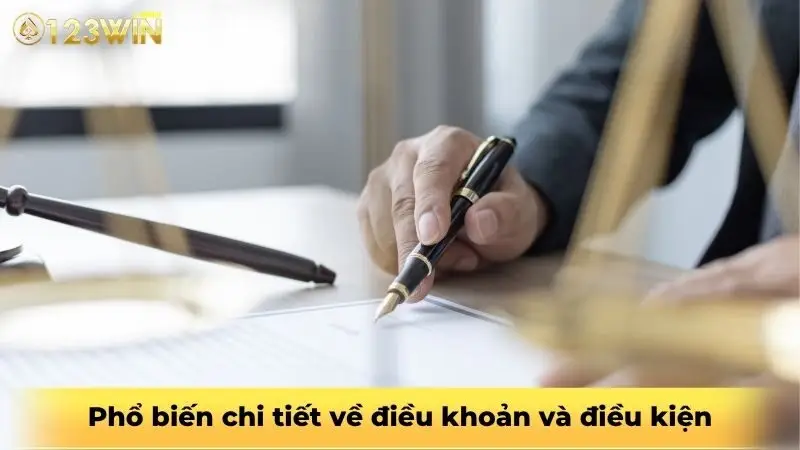 Phổ biến chi tiết về điều khoản và điều kiện